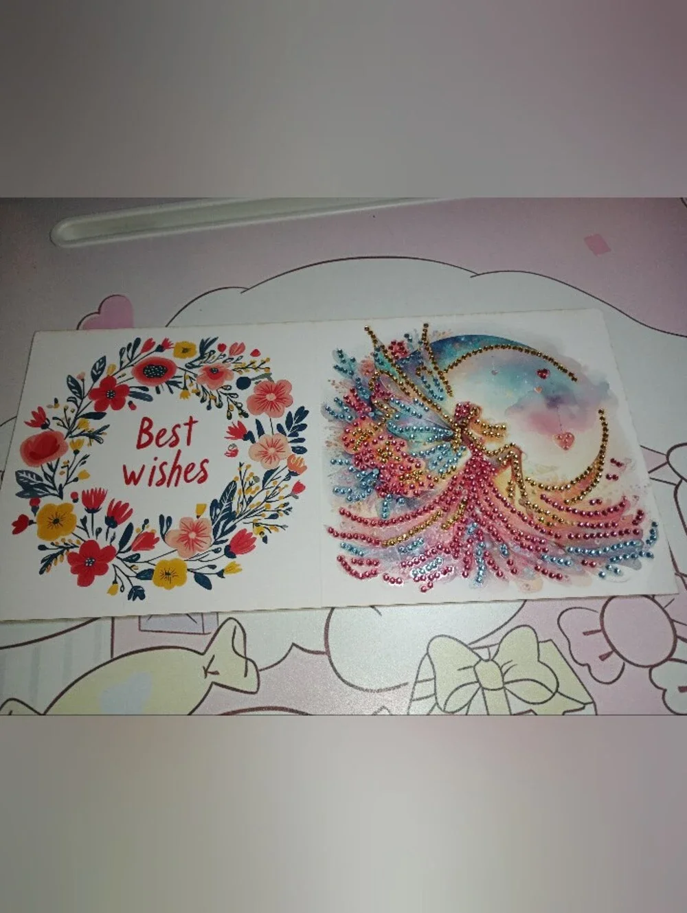 Fairy Diamond Art Card - Handmade